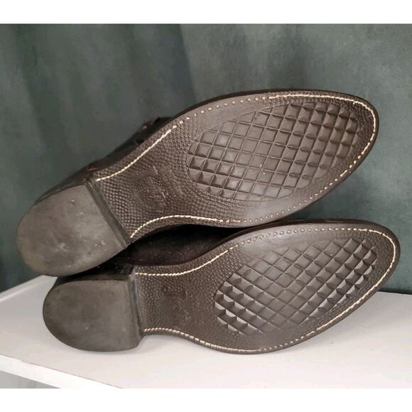 Vintage Justin 1195 Full Chocolate Glazed Pig Western Cowboy Boots US Men's 9 D - Picture 7 of 14